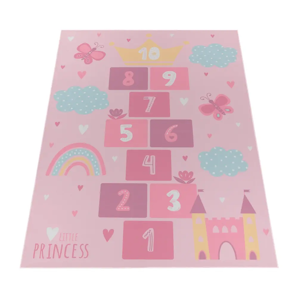 Kindervloerkleed - Binola - Prinses / Hinkelen - Roze Kindervloerkleed - Binola - Prinses / Hinkelen - Roze
