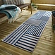 Loper Vigo Blocks - Voor binnen & buiten - Blauw 66x230 cm Loper Vigo Blocks - Voor binnen & buiten - Blauw 66x230 cm