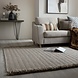 Laagpolig Vloerkleed - Rene Fringed Ribbed - Grijs Laagpolig Vloerkleed - Rene Fringed Ribbed - Grijs