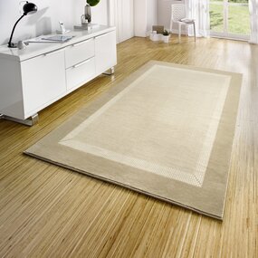 Laagpolig vloerkleed - Band Crème - 160x230 cm