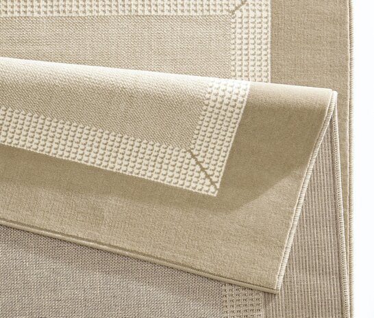 Laagpolig vloerkleed - Band Crème - 160x230 cm