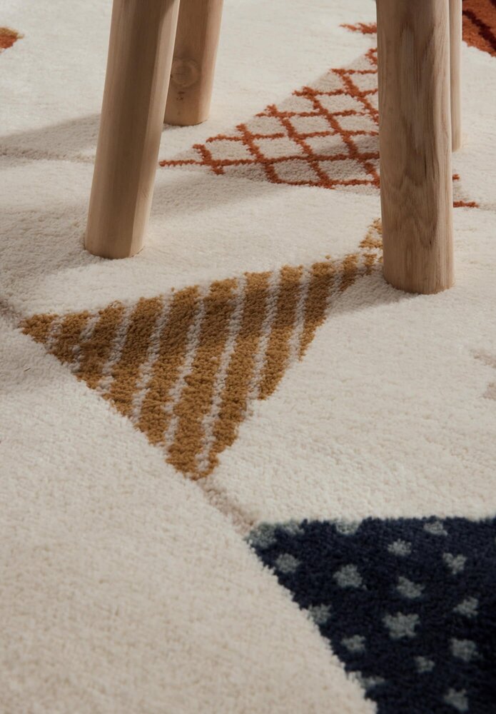 Kindervloerkleed - Kids Party Crème/Kleurrijk - 160x235 cm