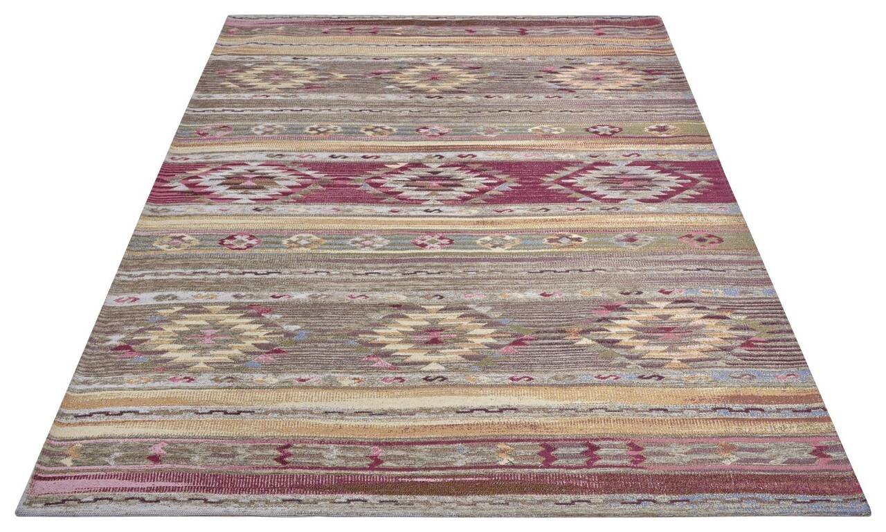 Kelim vloerkleed - Necla Kleurrijk - 150x220 cm