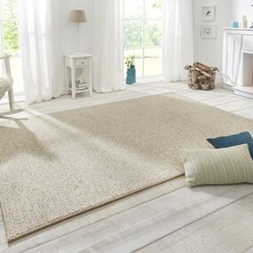 Tufted vloerkleed - Wollen Look Crème - Ã˜ 200 CM