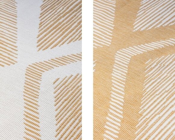Elle Decoration - Binnen & Buitenkleed - Omkeerbaar - Rhombus - Okergeel - 160 X 230 CM