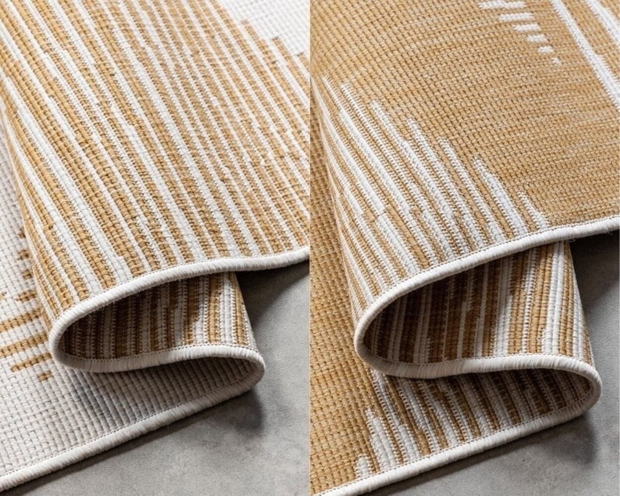 Elle Decoration - Binnen & Buitenkleed - Omkeerbaar - Rhombus - Okergeel - 160 X 230 CM