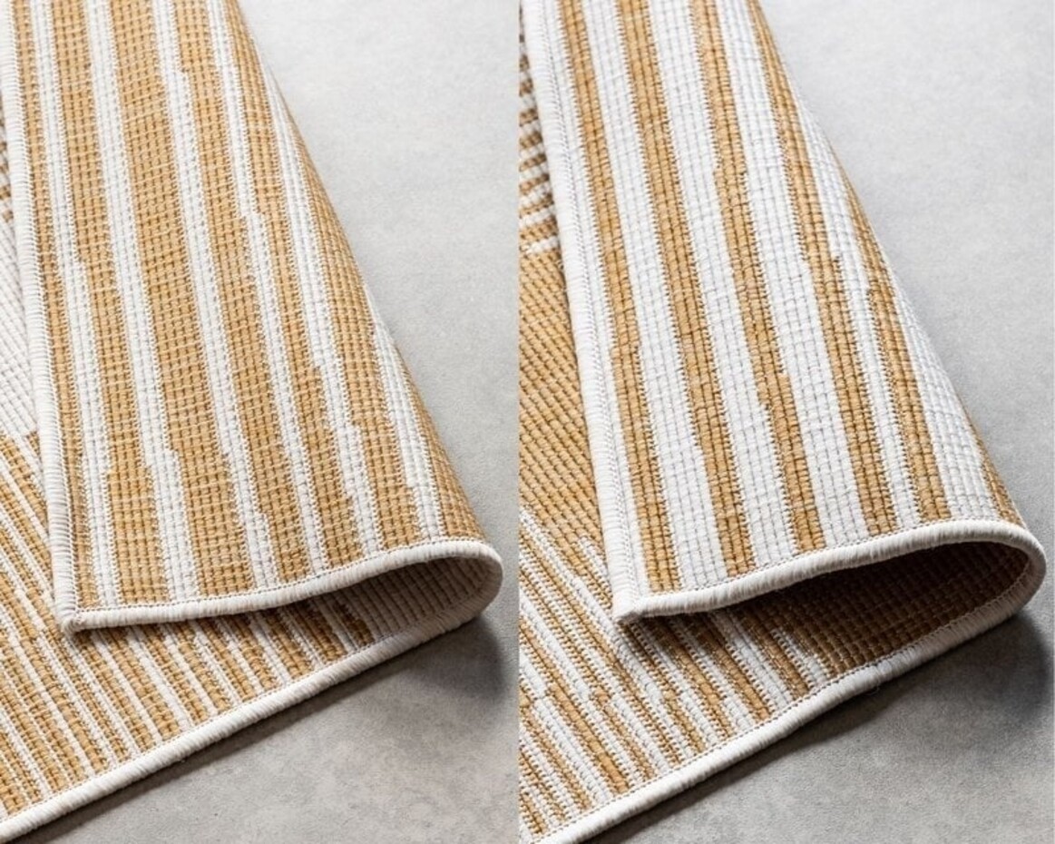 Elle Decoration - Binnen & Buitenkleed - Omkeerbaar - Rhombus - Okergeel - 160 X 230 CM