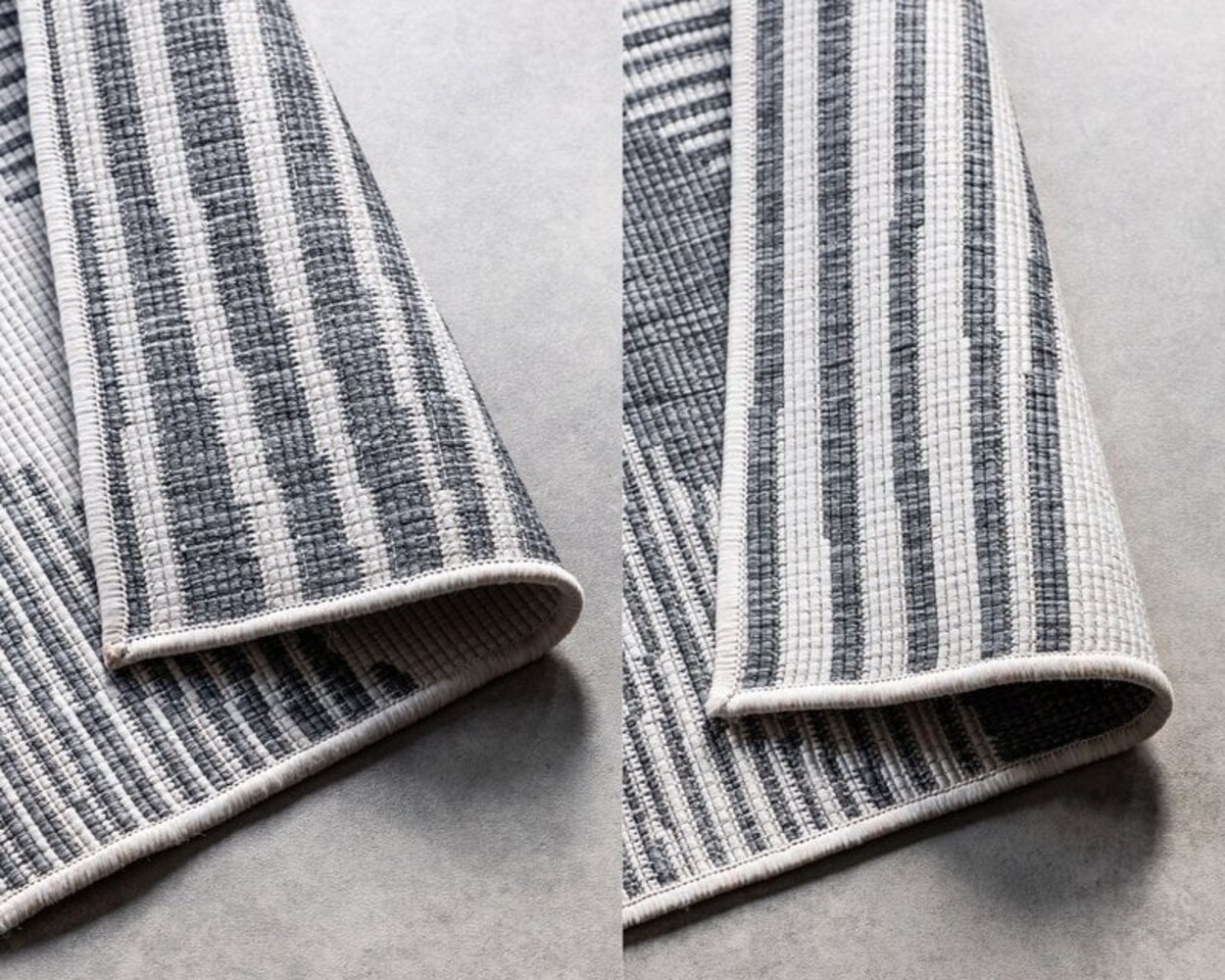 Elle Decoration - Binnen & Buitenkleed - Omkeerbaar - Rhombus - Zilver - 160 X 230 CM