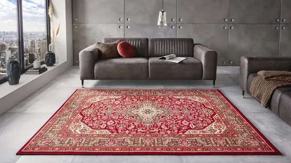 Klassiek vloerkleed - Laagpolig - Isfahan - Rood - 160 X 230 CM