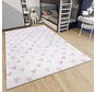 Kindervloerkleed - Adventures Hartjes Crème/Roze - 160 X 235 CM