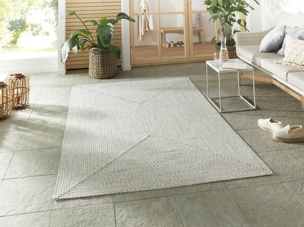 Binnen- En Buitenkleed - Trenzado Wit/Grijs - 200 X 290 CM