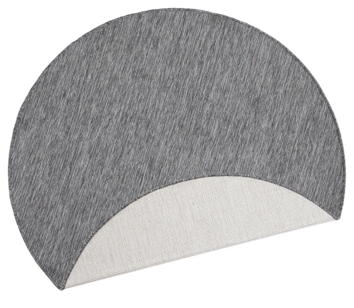 Rond Binnen & Buiten Omkeerbaar vloerkleed - Miami Grijs - Ã˜ 200 CM