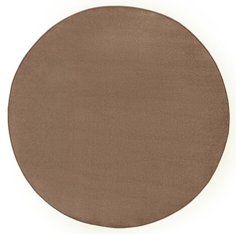 Rond effen vloerkleed - Fancy Bruin - 200cm rond Ã˜