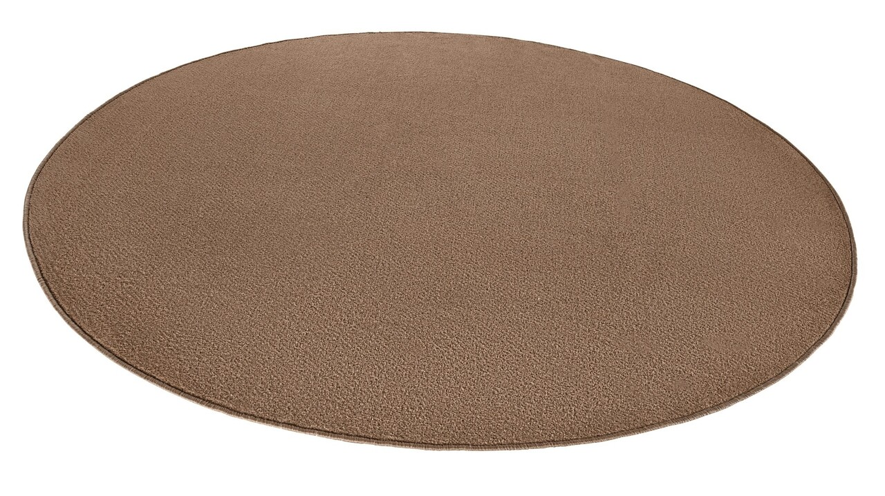 Rond effen vloerkleed - Fancy Bruin - 200cm rond Ã˜