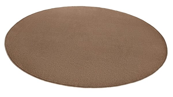 Rond effen vloerkleed - Fancy Bruin - 200cm rond Ã˜