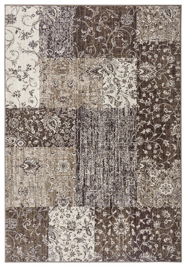 Vintage Patchwork Laagpolig vloerkleed - Kirie - Taupe - 200 X 290 CM