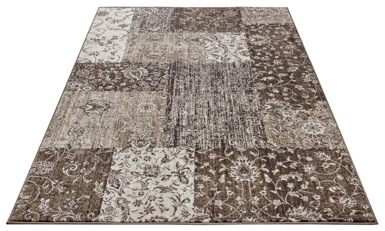 Vintage Patchwork Laagpolig vloerkleed - Kirie - Taupe - 200 X 290 CM