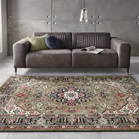 Klassiek vloerkleed - Laagpolig - Isfahan - Groen - 200 X 290 CM