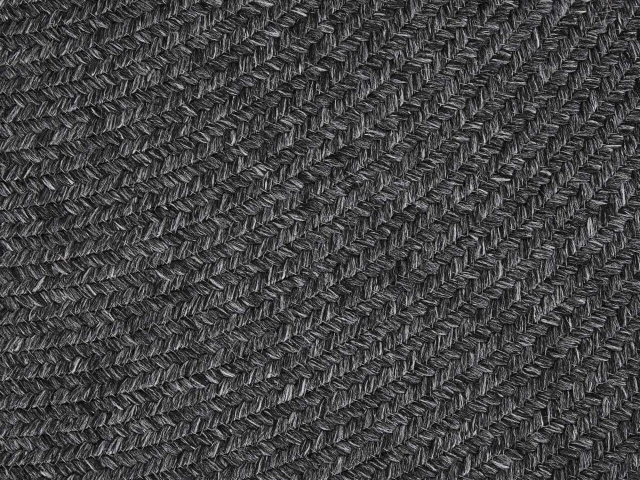 Rond Binnen- En Buitenkleed - Trenzado Donkergrijs - Ø  150 CM