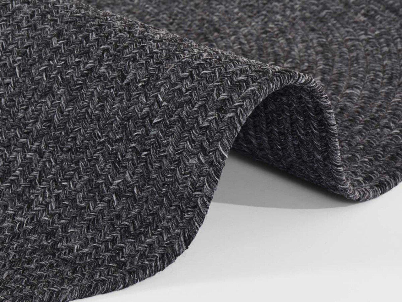 Rond Binnen- En Buitenkleed - Trenzado Donkergrijs - Ã˜ 150 CM