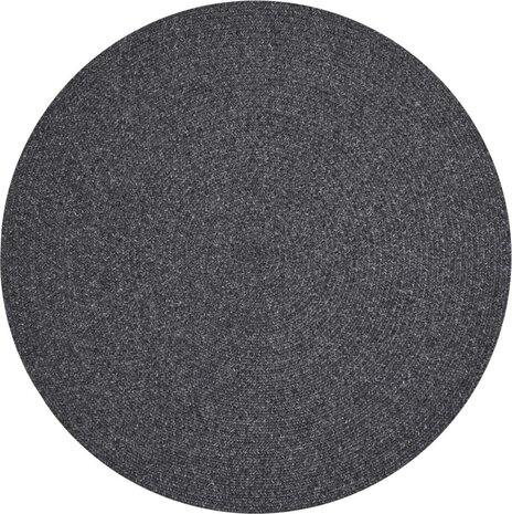 Rond Binnen- En Buitenkleed - Trenzado Donkergrijs - Ã˜ 150 CM