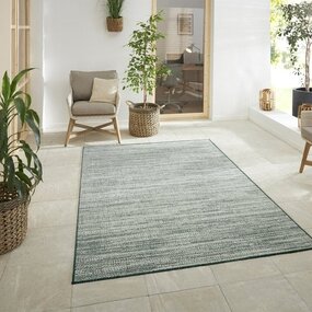 Elle Decoration - Binnen & Buitenkleed - Omkeerbaar - Gemini - Gemeleerd - Groen - 80 X 250 CM
