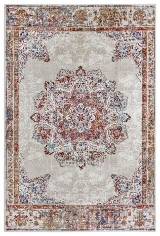 Vintage vloerkleed - Maderno Crème / Multi - 140 X 200 CM