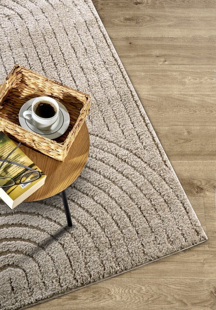 Japandi vloerkleed - Panglao Taupe - 120x170 cm