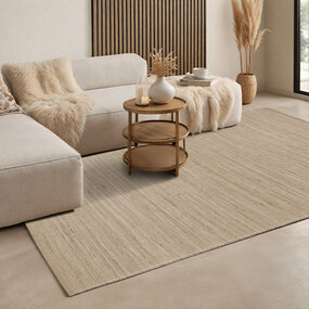 Jute Wol Katoen vloerkleed - Dhaka Naturel - 80 X 200 CM