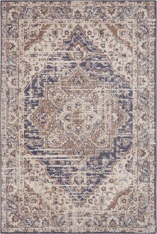 Vintage vloerkleed - Sand Blauw/Crème - 80 X 120 CM