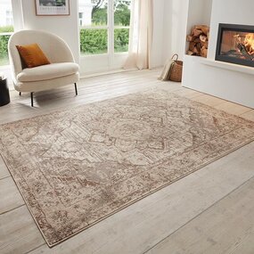 Vintage vloerkleed - Sand Beige - 80 X 200 CM