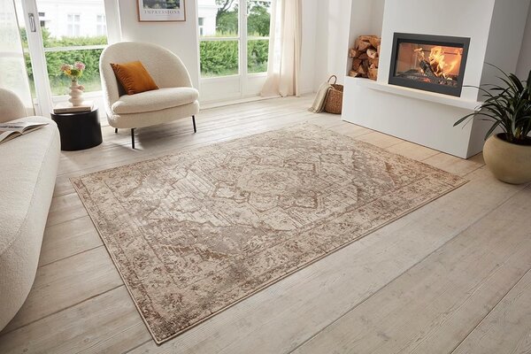 Vintage vloerkleed - Sand Beige - 80 X 200 CM