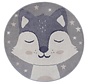Kindervloerkleed - Adventures Vos Grijs/Crème - Ø 100 CM
