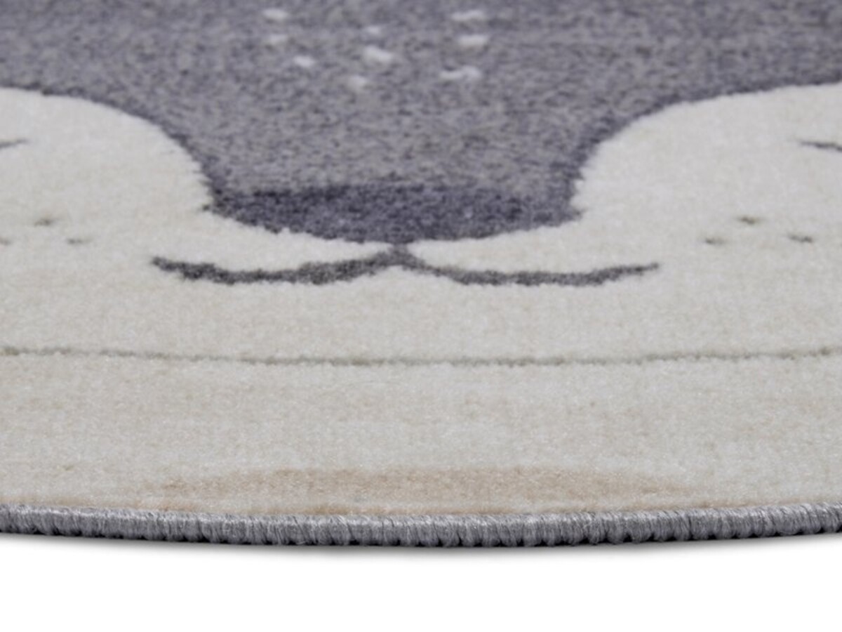 Kindervloerkleed - Adventures Vos Grijs/Crème - Ø 100 CM Kindervloerkleed - Adventures Vos Grijs/Crème - Ø 100 CM