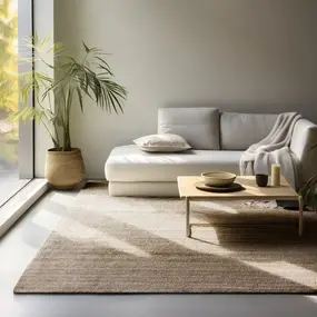 Handgeweven Jute vloerkleed - Bouclé Jaipur Taupe - 120 X 170 CM