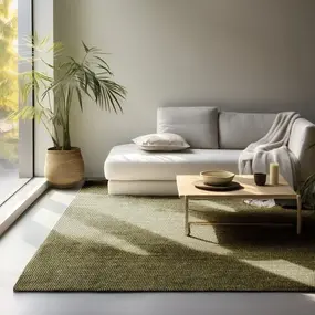 Handgeweven Jute vloerkleed - Bouclé Jaipur Groen - 190 X 280 CM