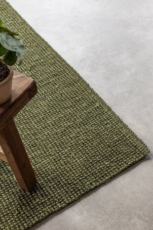 Handgeweven Jute vloerkleed - Bouclé Jaipur Groen - 190 X 280 CM