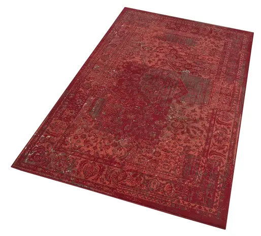 Vintage Laagpolig vloerkleed - Kirie - Rood - 160 X 230 CM