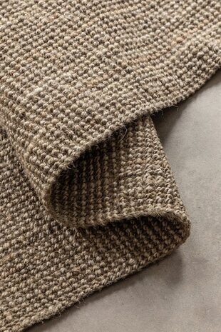 Handgeweven Jute vloerkleed - Bouclé Jaipur Taupe - 120 X 170 CM