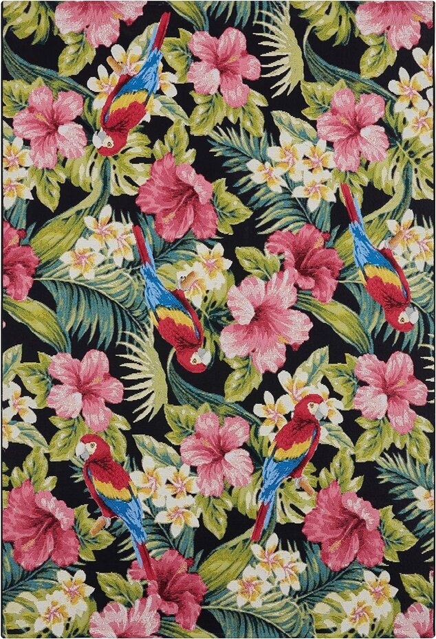 Binnen- En Buitenkleed - Tropical Flowers Multicolor - 160 X 235 CM