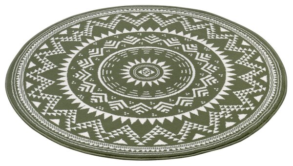 Rond Laagpolig vloerkleed - Valencia - Groen - Ã˜ 140 CM