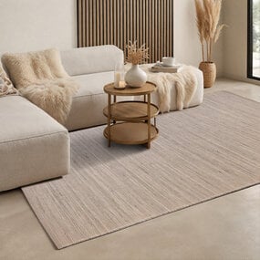 Jute Wol Katoen vloerkleed - Dhaka Taupe - 120 X 170 CM