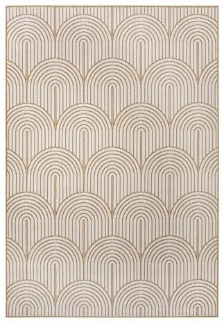 Binnen- En Buitenkleed Omkeerbaar - Pangli Japandi Geel - 120 X 170 CM