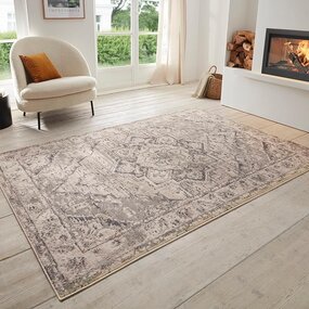 Vintage vloerkleed - Sand Crème / Grijs - 160 X 235 CM