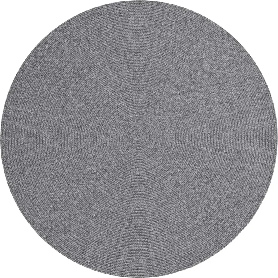 Rond Binnen- En Buitenkleed - Trenzado Grijs - Ã˜ 150 CM