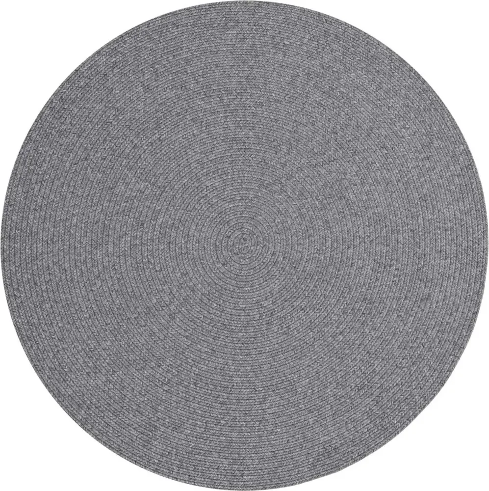 Rond Binnen- En Buitenkleed - Trenzado Grijs - Ø  150 CM