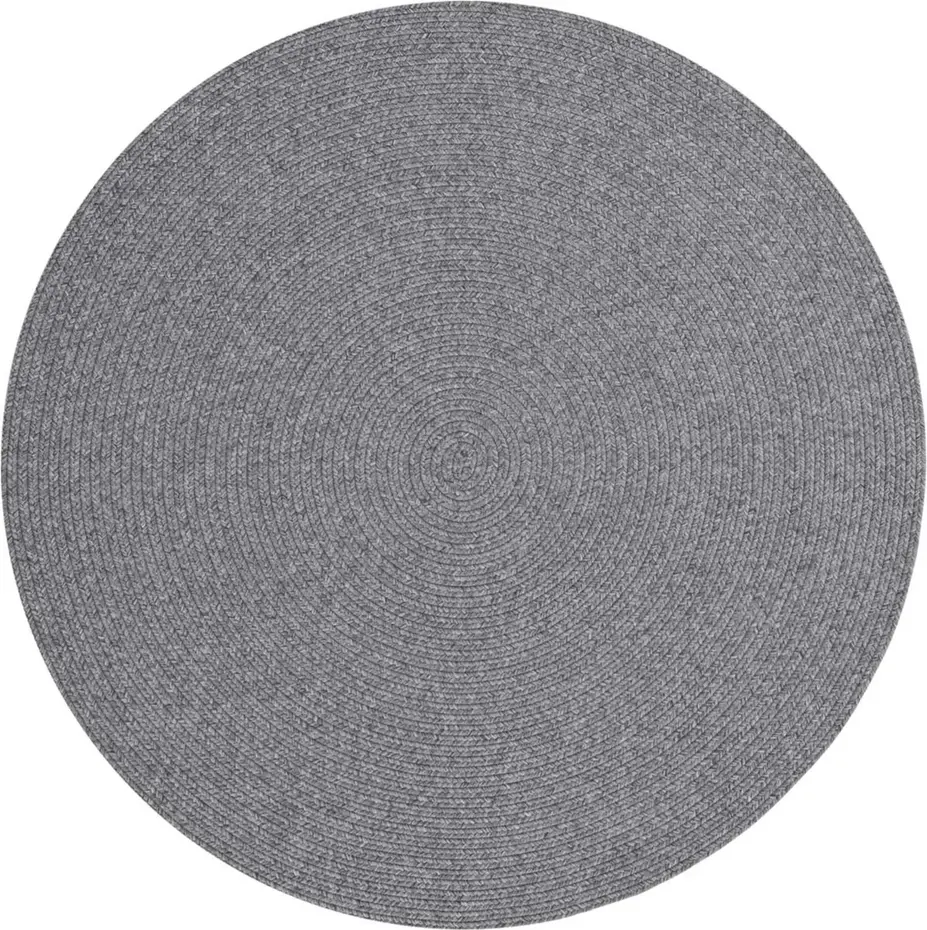 Rond Binnen- En Buitenkleed - Trenzado Grijs - Ø 200 CM