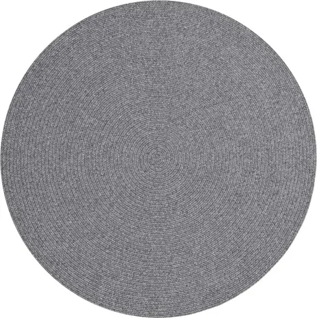 Rond Binnen- En Buitenkleed - Trenzado Grijs - Ã˜ 200 CM