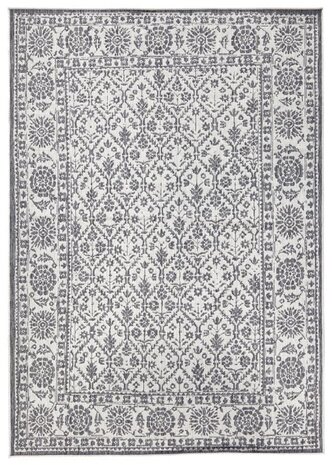 Binnen & Buiten vloerkleed - Curacao Grijs/Crème Omkeerbaar - 200 X 290 CM