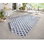 Binnen & Buiten Omkeerbaar vloerkleed - Nizza Blauw/Crème - 160 X 230 CM